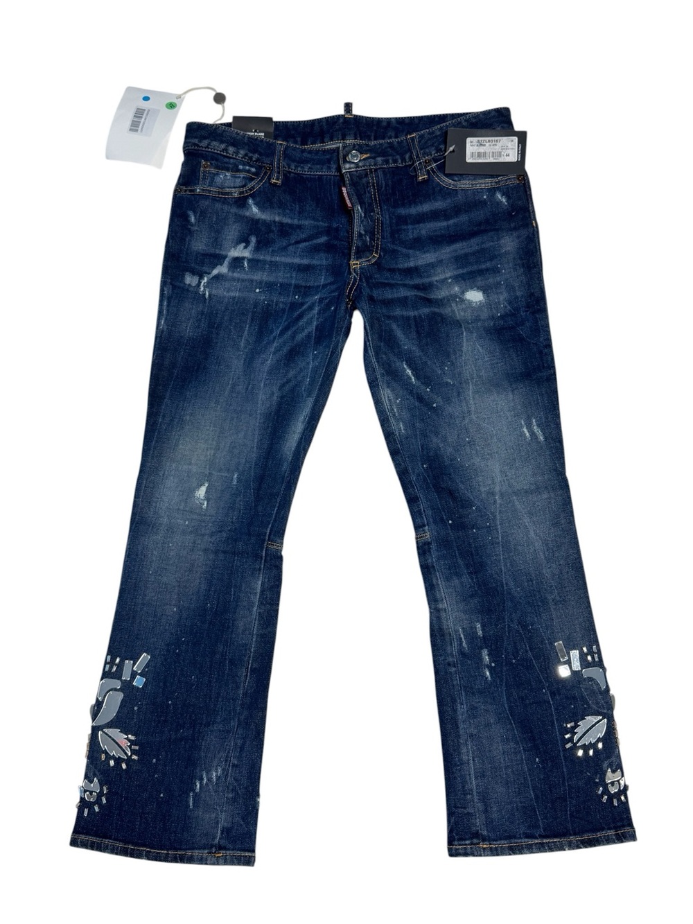 Dsquared2 Distressed Denim
Jeans with Mirror Embellishment